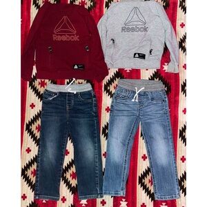 Cat&Jack Jeans and Reebok Hoodies 4T boys
